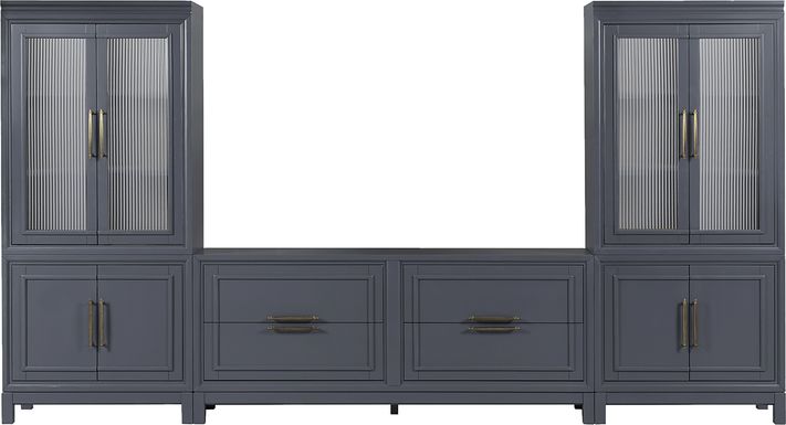 Albion Blue 3 Pc Wall Unit with 72 in. Console