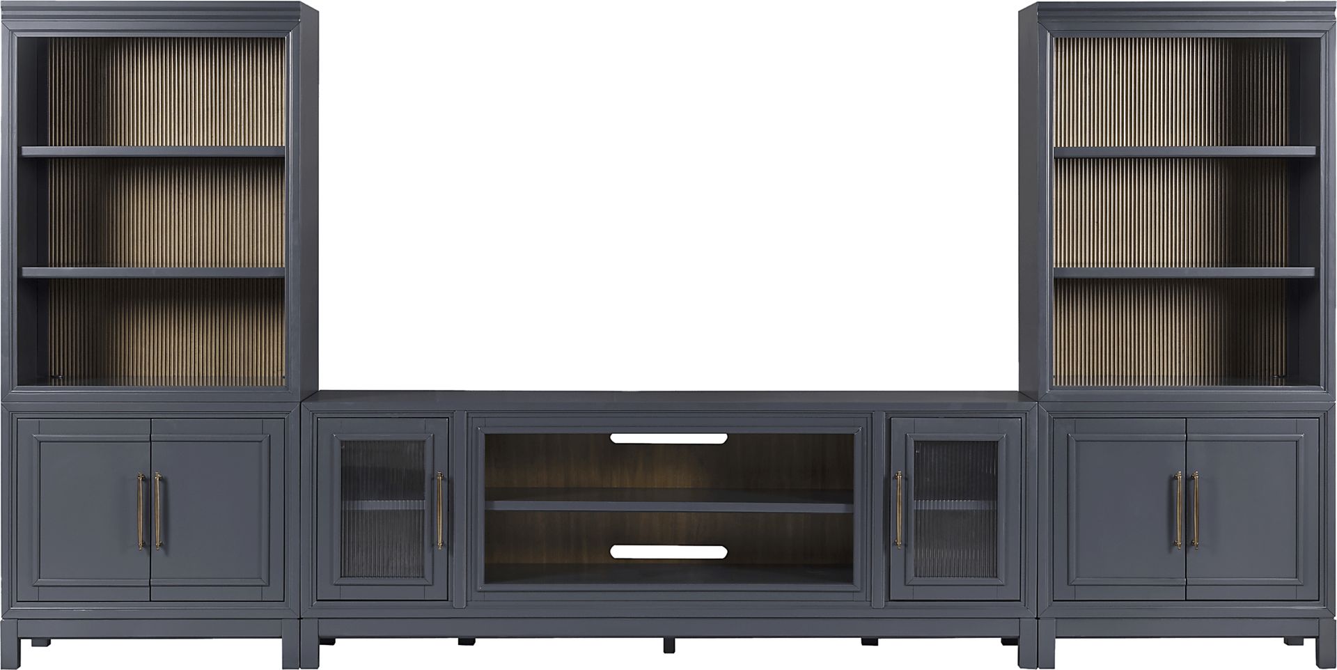 Albion Blue 3 Pc Wall Unit with 84 in. Console - Image 1