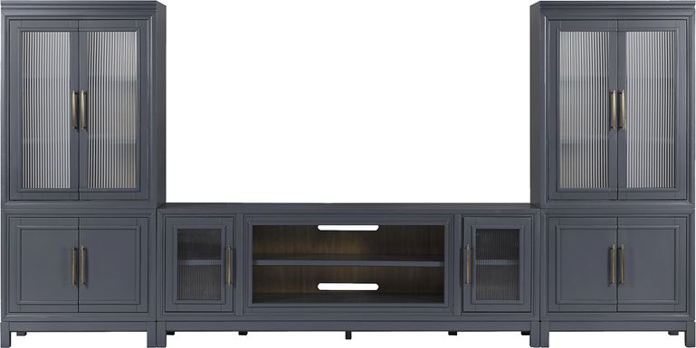 Albion Blue 3 Pc Wall Unit with 84 in. Console