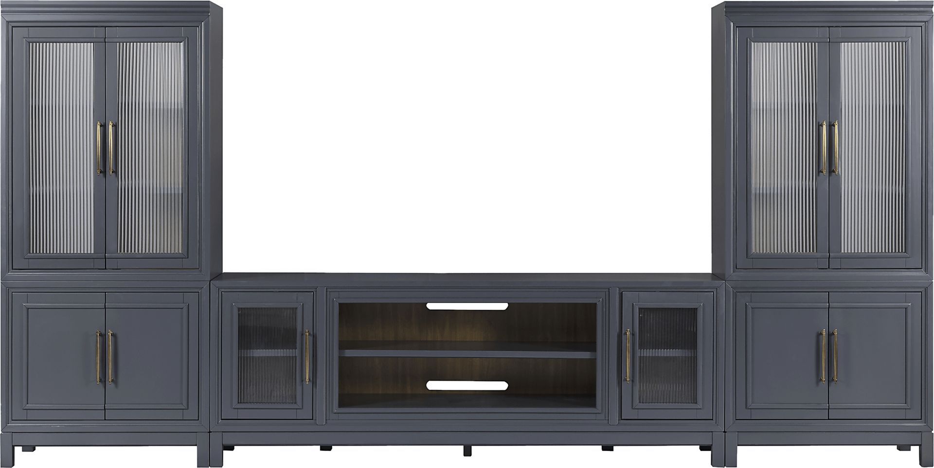 Albion Blue 3 Pc Wall Unit with 84 in. Console - Image 1