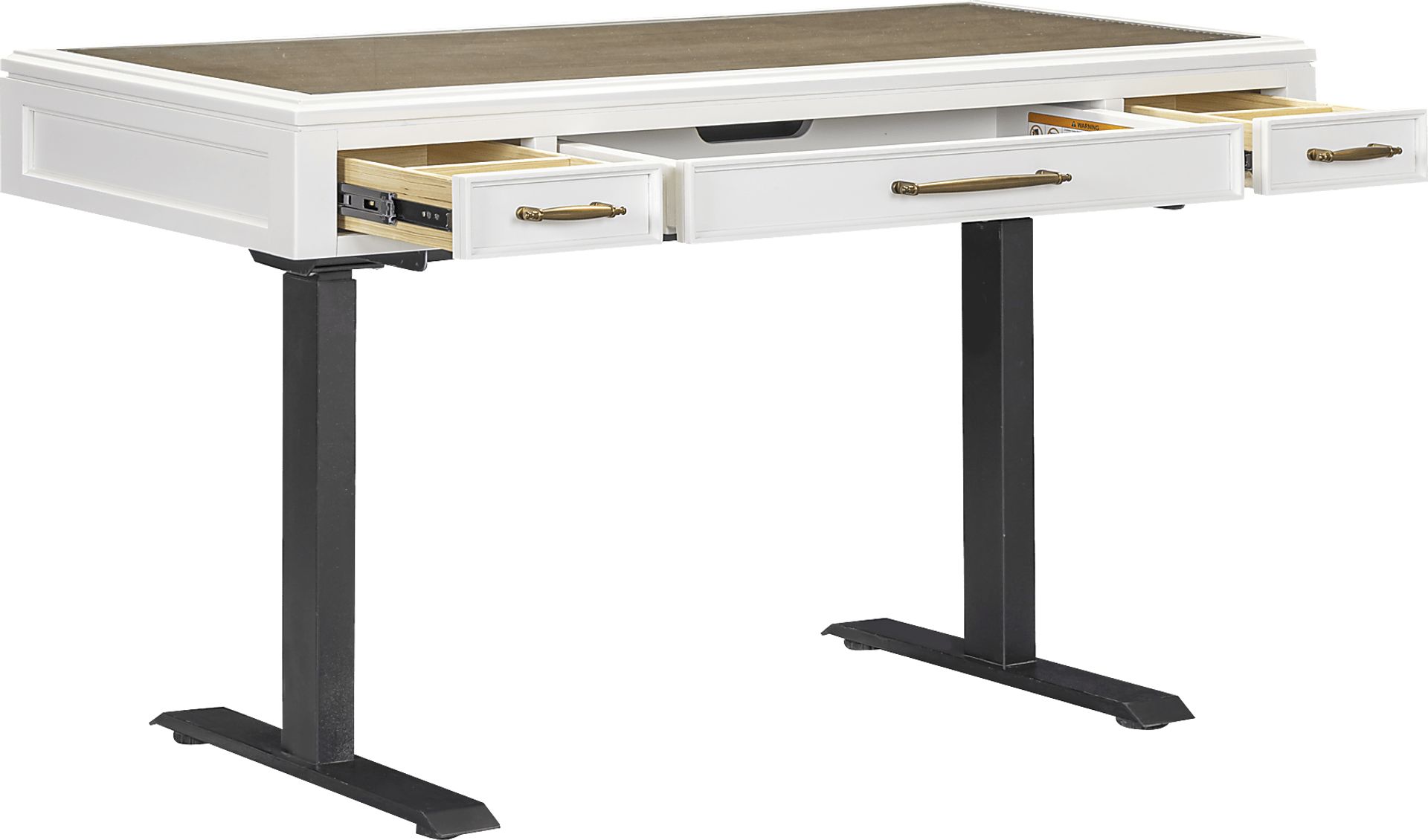 Albion White 2 Pc Adjustable Desk - Image 2