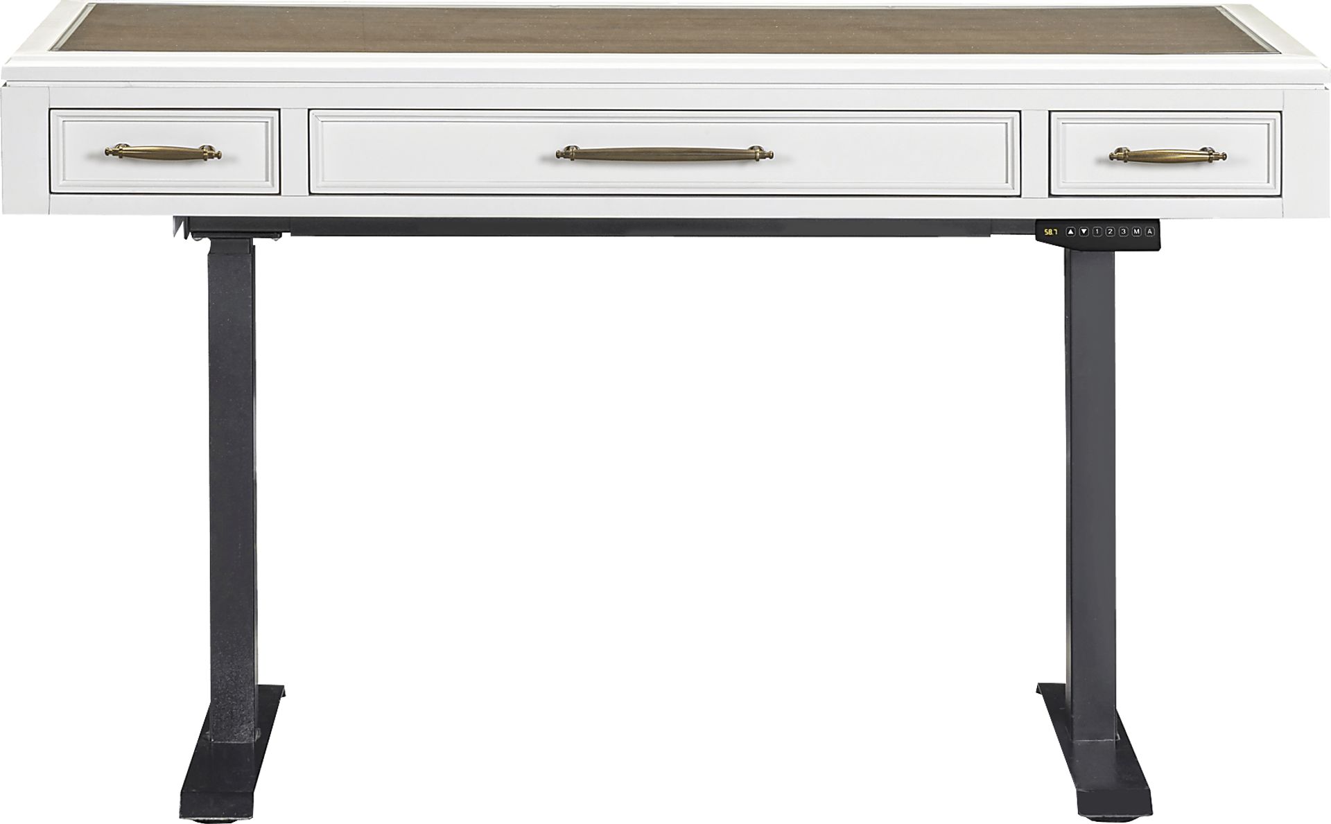 Albion White 2 Pc Adjustable Desk - Image 3