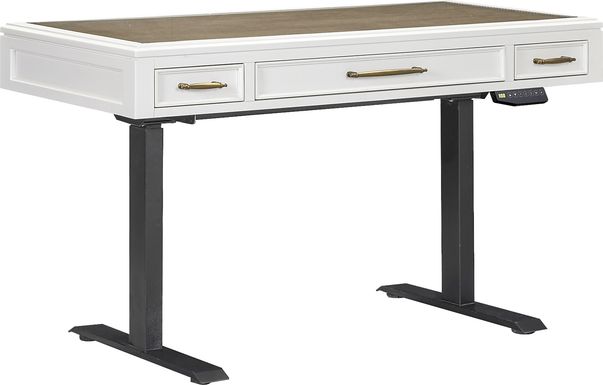 Albion White 2 Pc Adjustable Desk