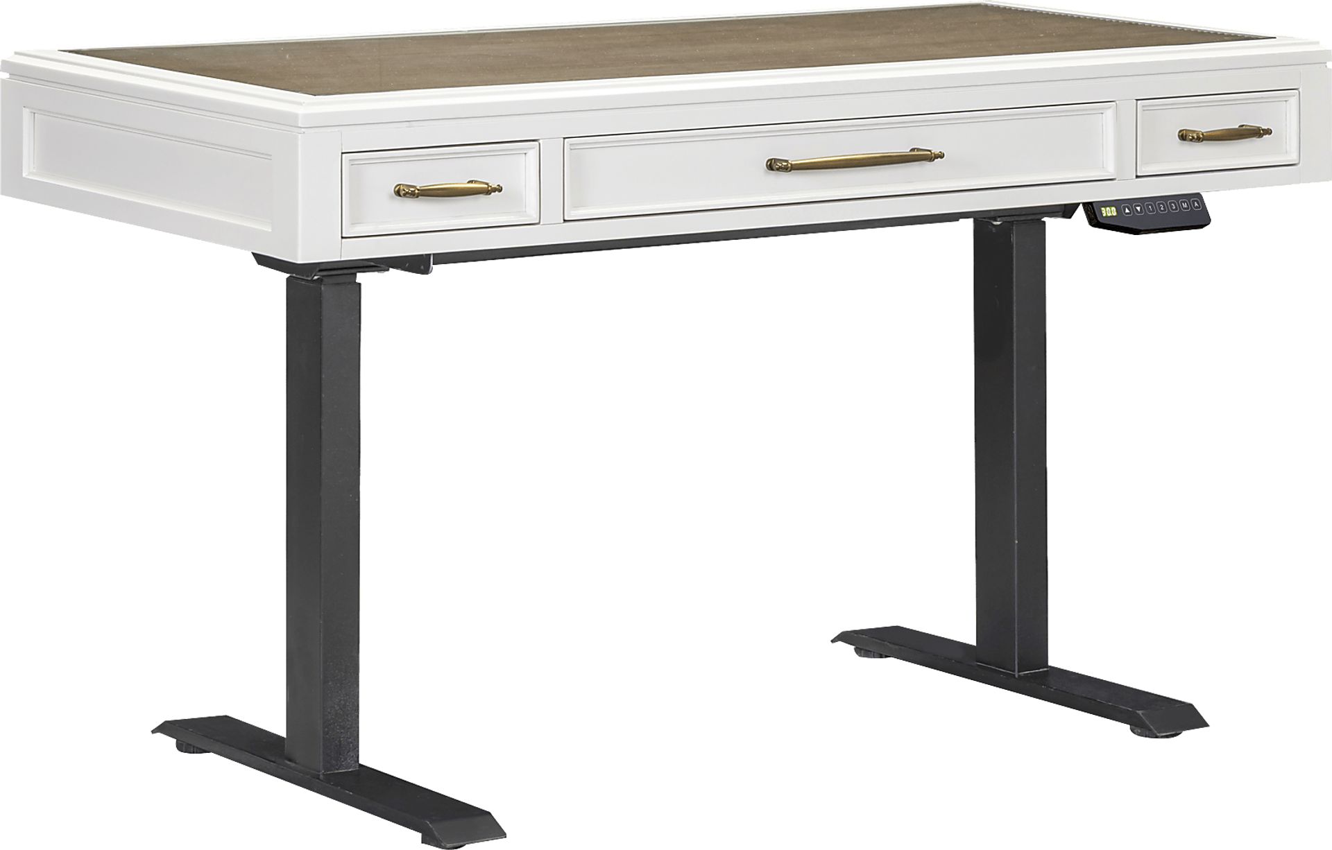 Albion White 2 Pc Adjustable Desk - Image 1