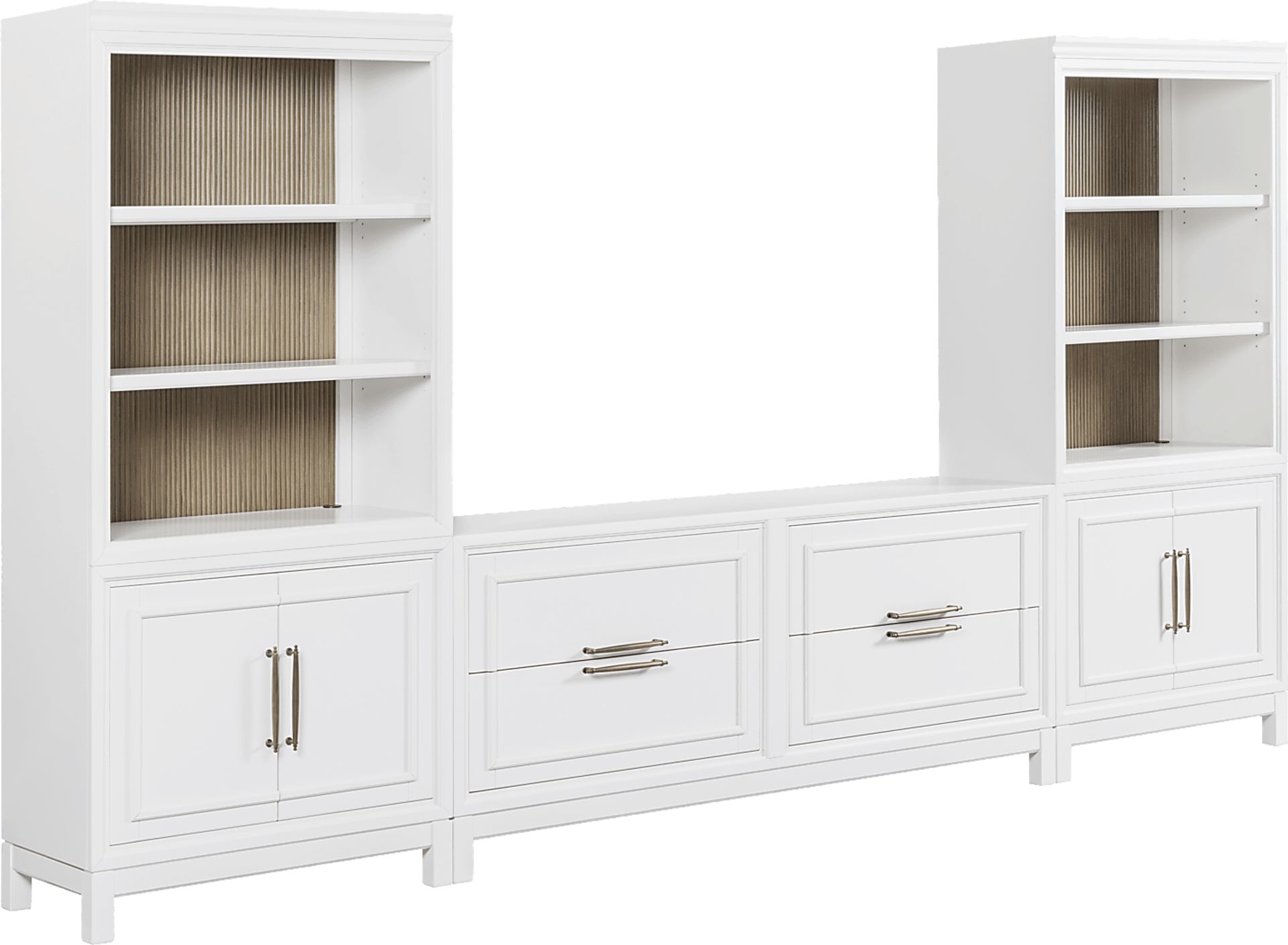 Albion White 3 Pc Wall Unit with 72 in. Console - Image 2