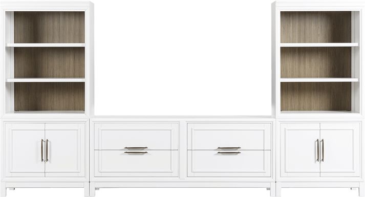 Albion White 3 Pc Wall Unit with 72 in. Console