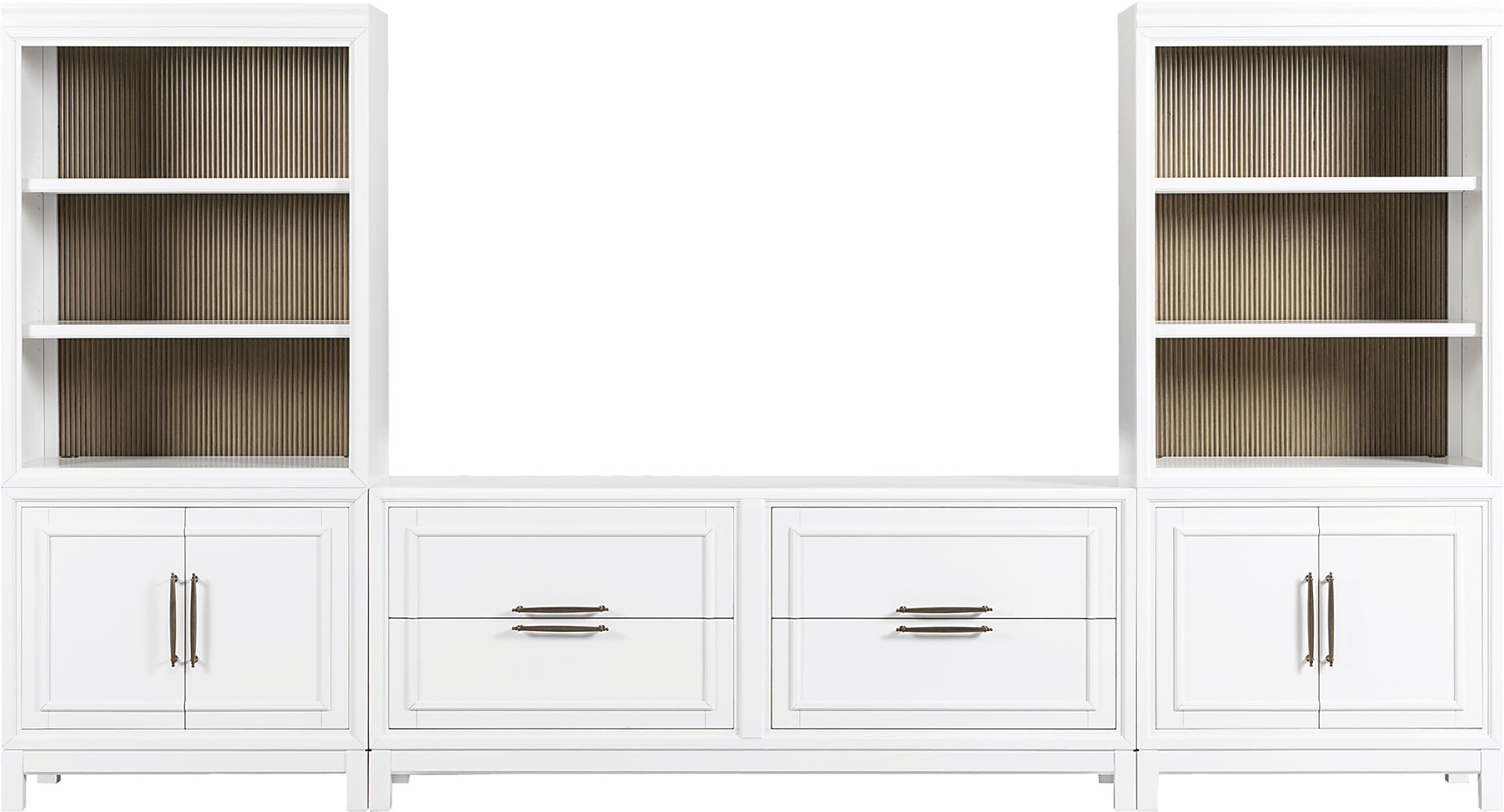 Albion White 3 Pc Wall Unit with 72 in. Console - Image 1