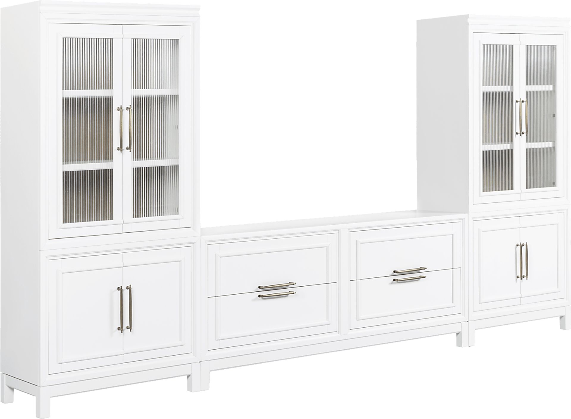 Albion White 3 Pc Wall Unit with 72 in. Console - Image 2