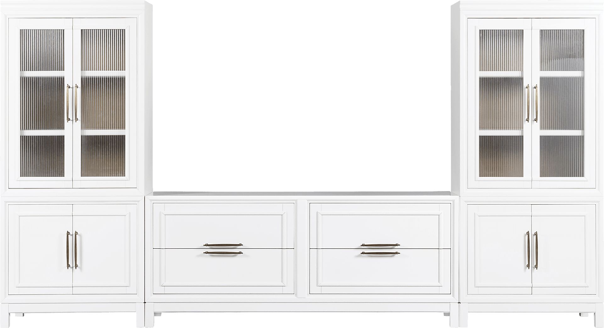 Albion White 3 Pc Wall Unit with 72 in. Console - Image 1