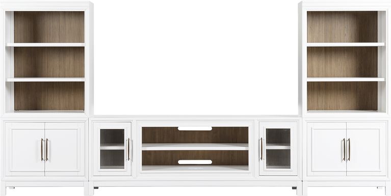 Albion White 3 Pc Wall Unit with 84 in. Console