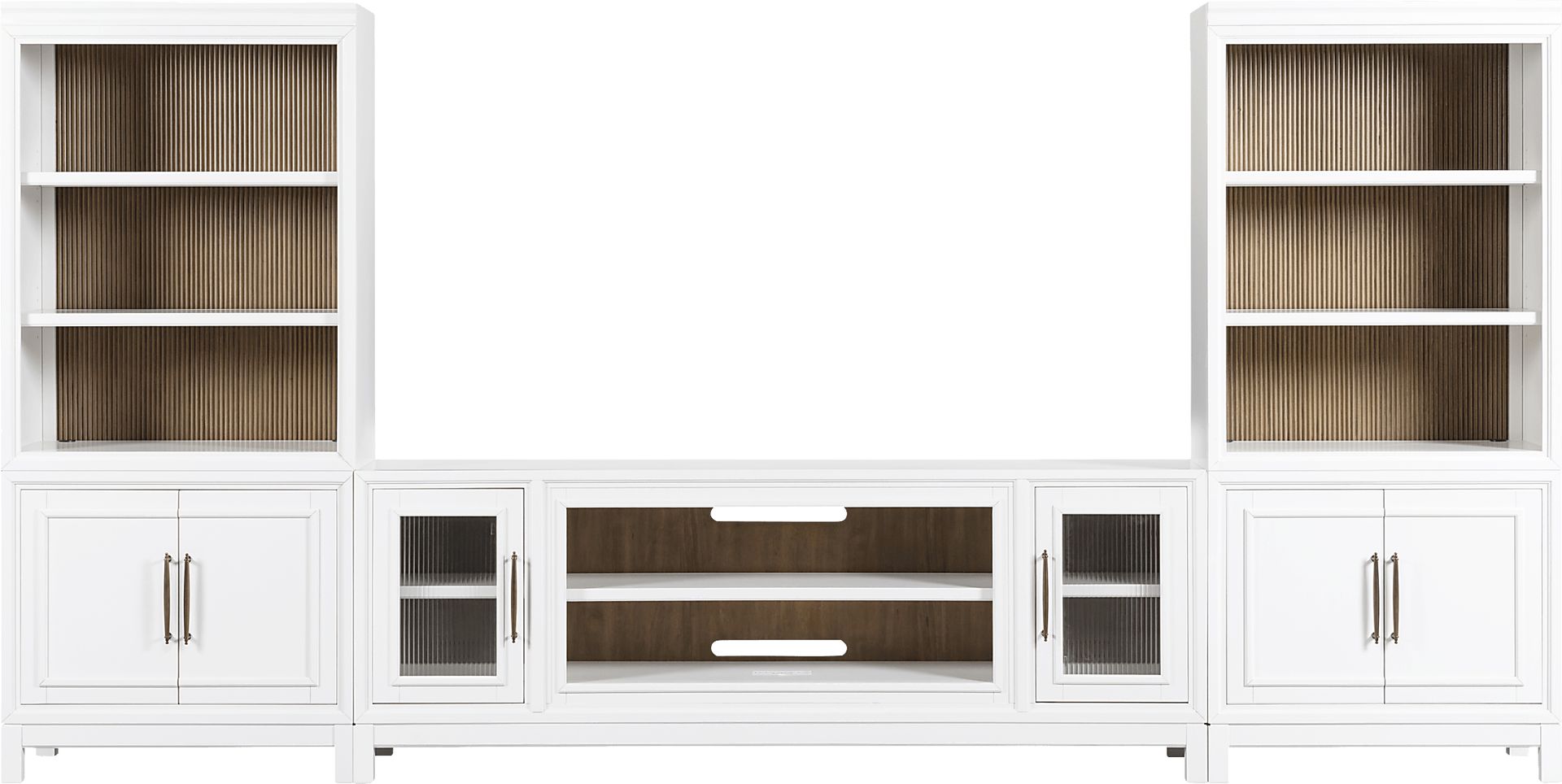 Albion White 3 Pc Wall Unit with 84 in. Console - Image 1
