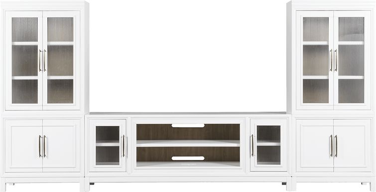 Albion White 3 Pc Wall Unit with 84 in. Console