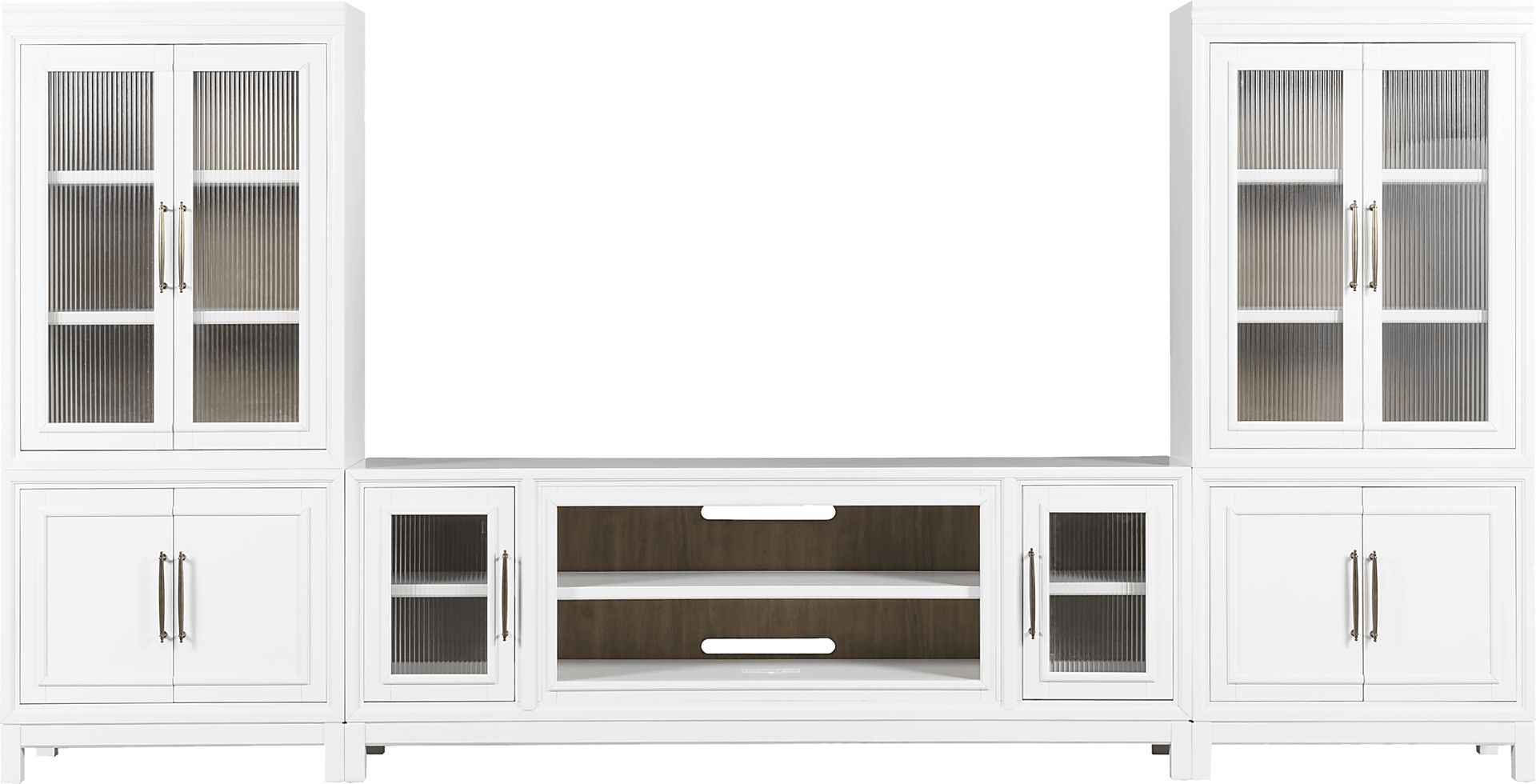 Albion White 3 Pc Wall Unit with 84 in. Console - Image 1