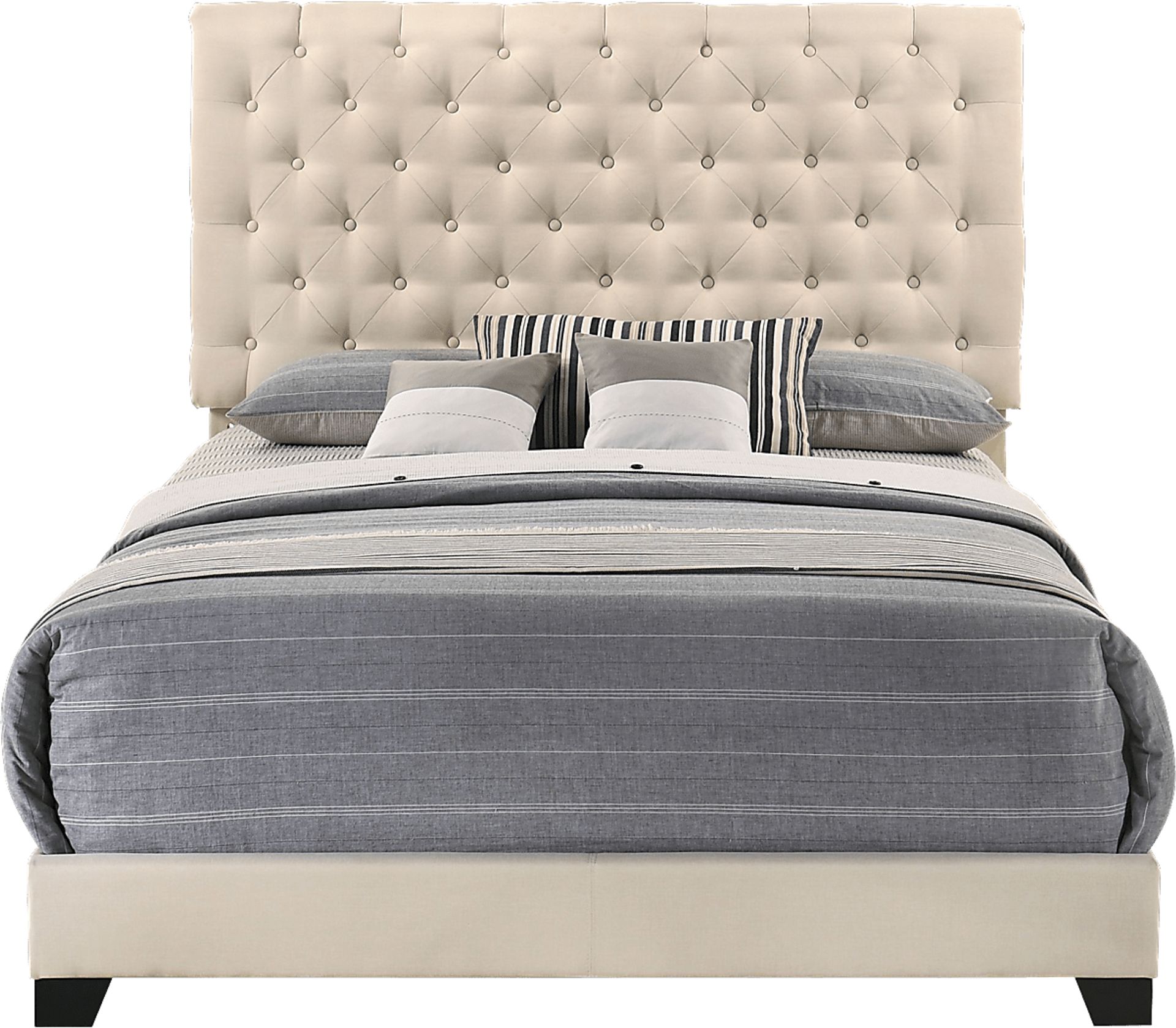 Albritt Beige 3 Pc Full Upholstered Bed - Image 1