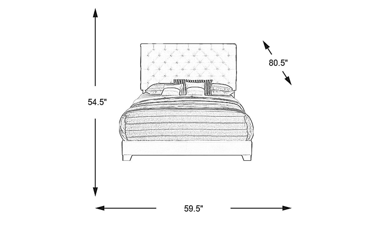 Albritt Dark Gray 3 Pc Full Upholstered Bed