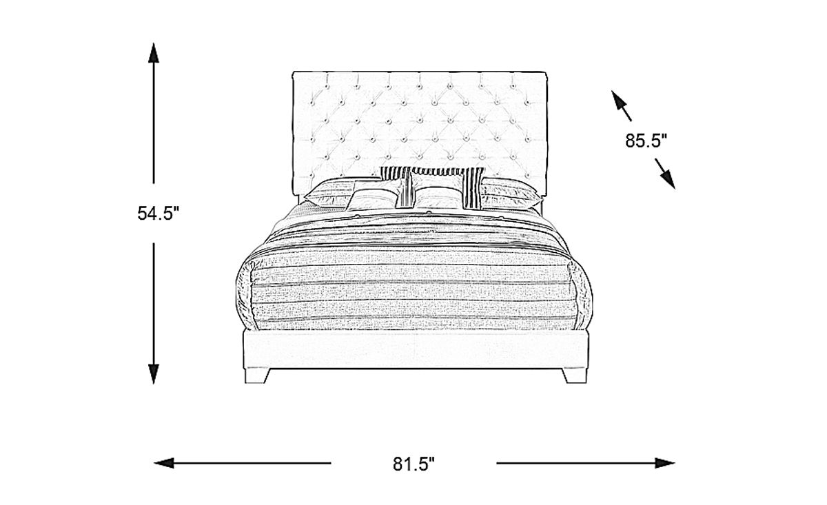 Albritt Dark Gray Polyester Fabric King Bed | Rooms to Go