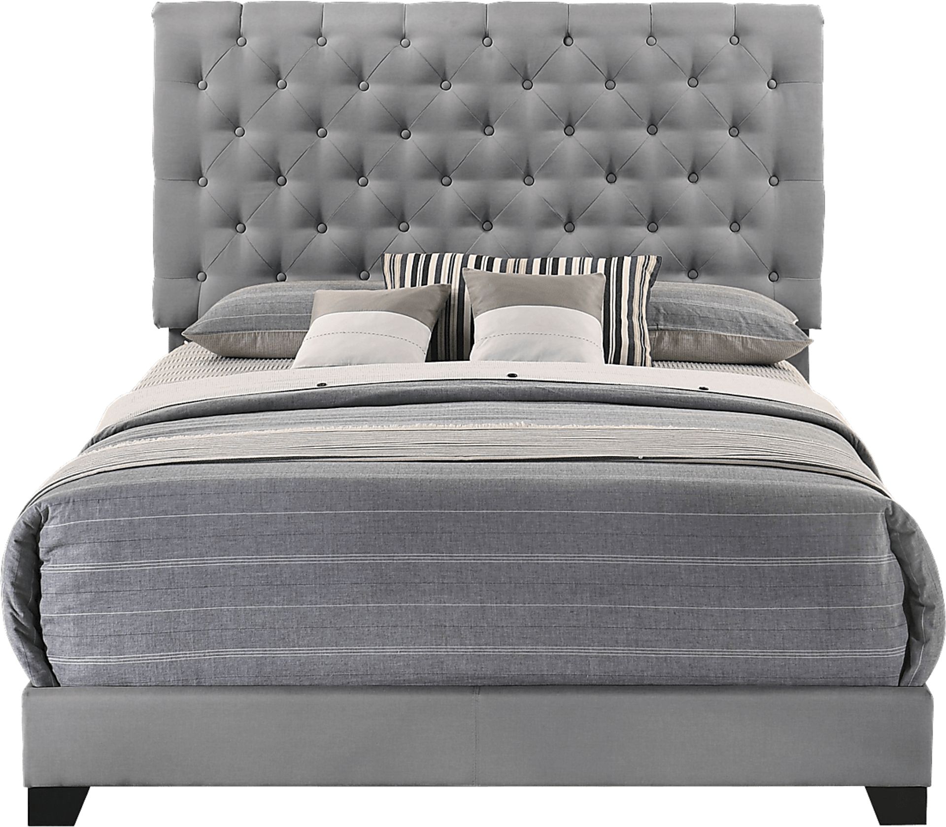 Albritt Gray 3 Pc Queen Upholstered Bed - Image 1