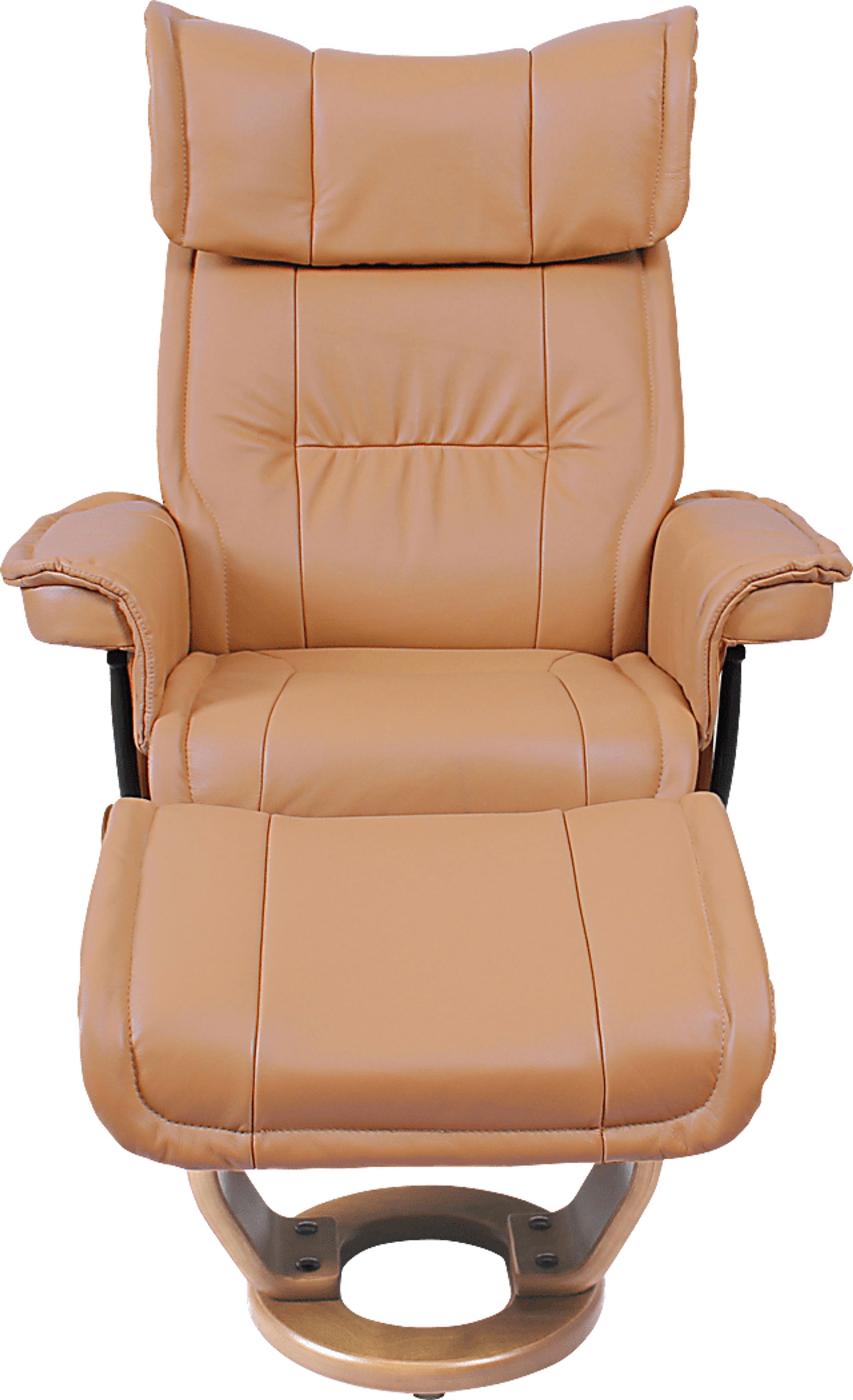 Albritton Light Brown Recliner & Ottoman - Image 2