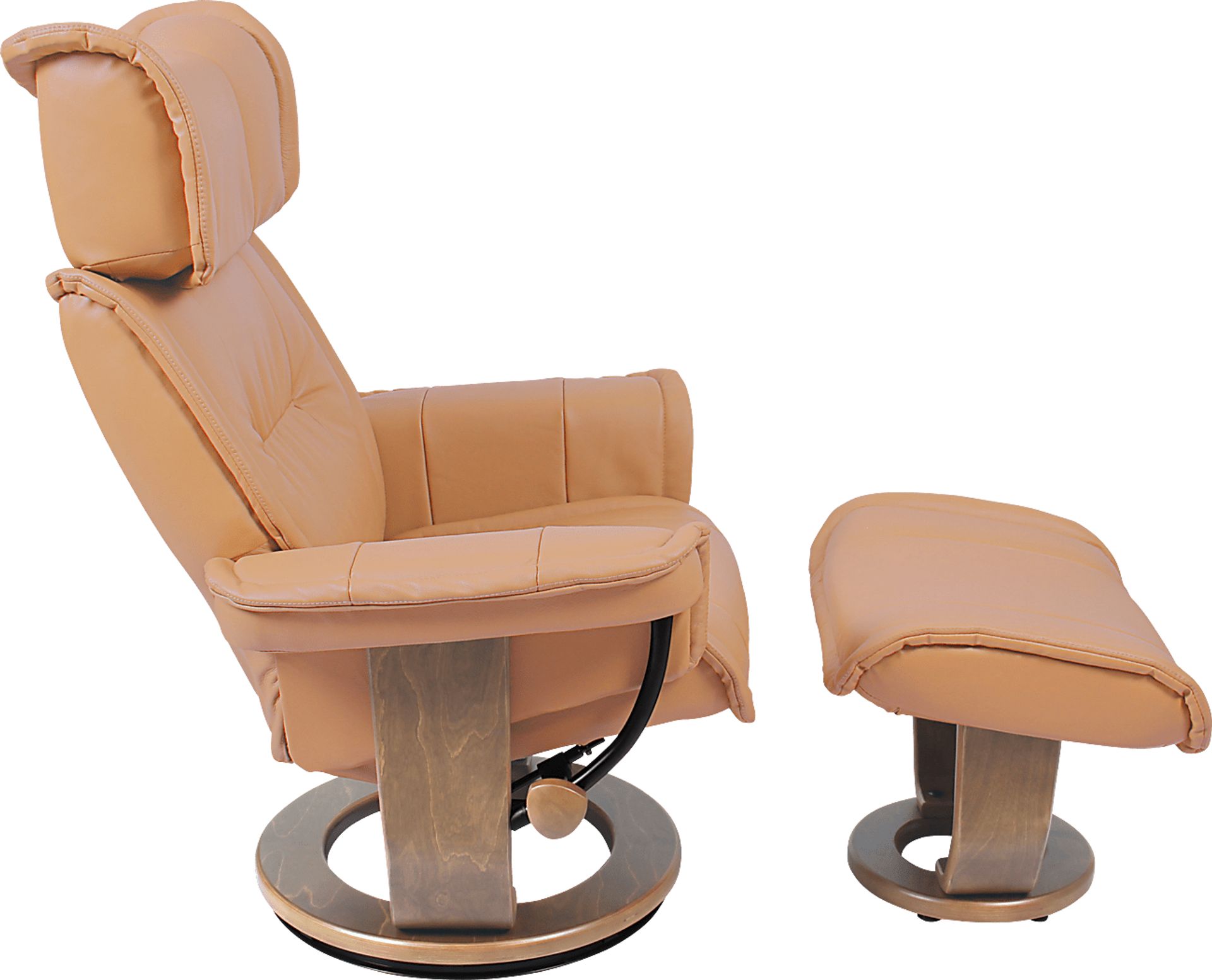 Albritton Light Brown Recliner & Ottoman - Image 3
