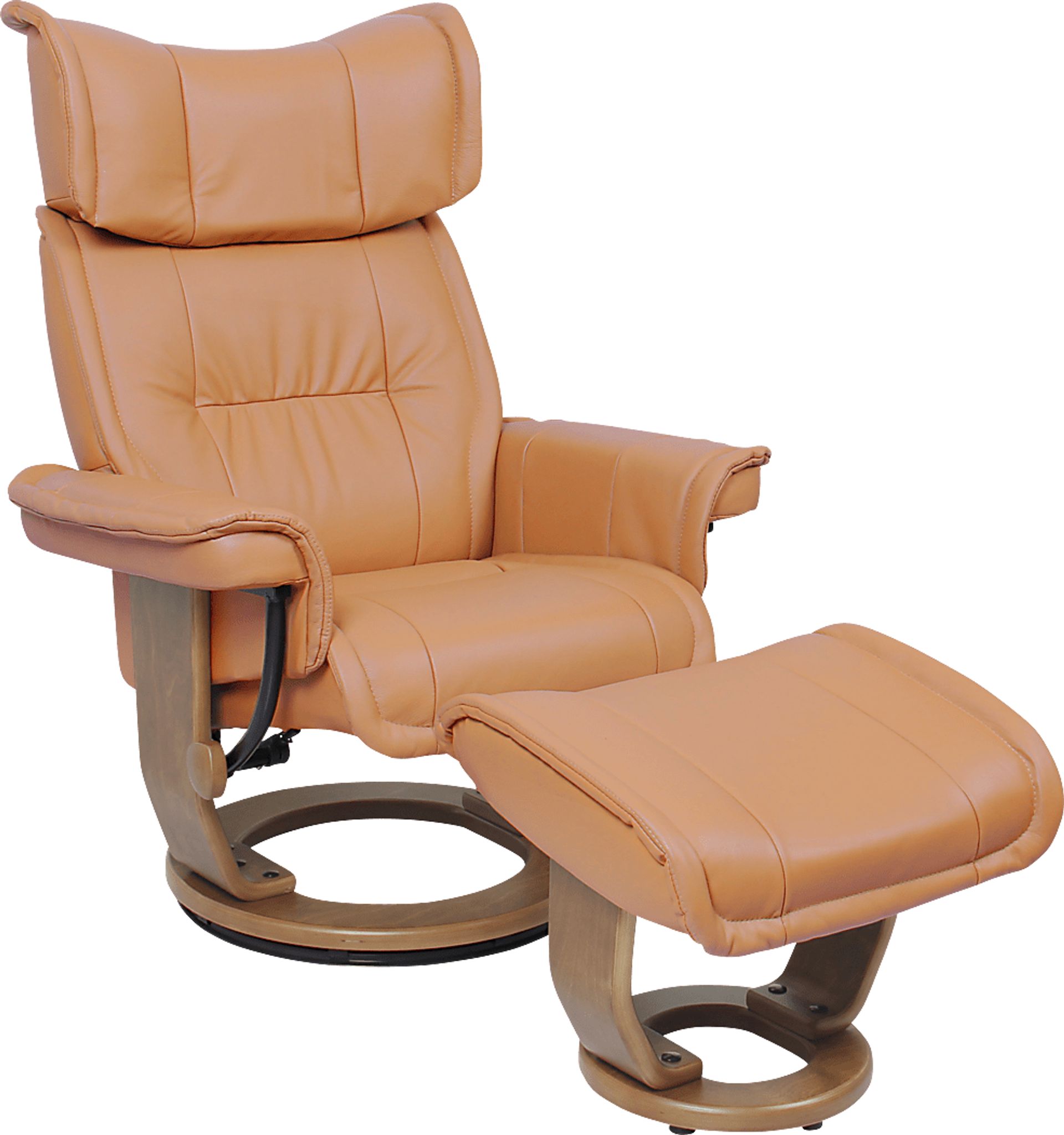 Albritton Light Brown Recliner & Ottoman - Image 1