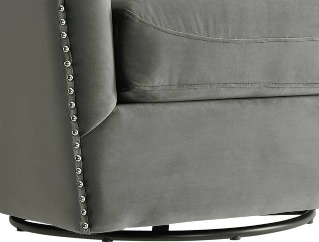 Albury Gray Swivel Chair - Thumbnail - Image 5