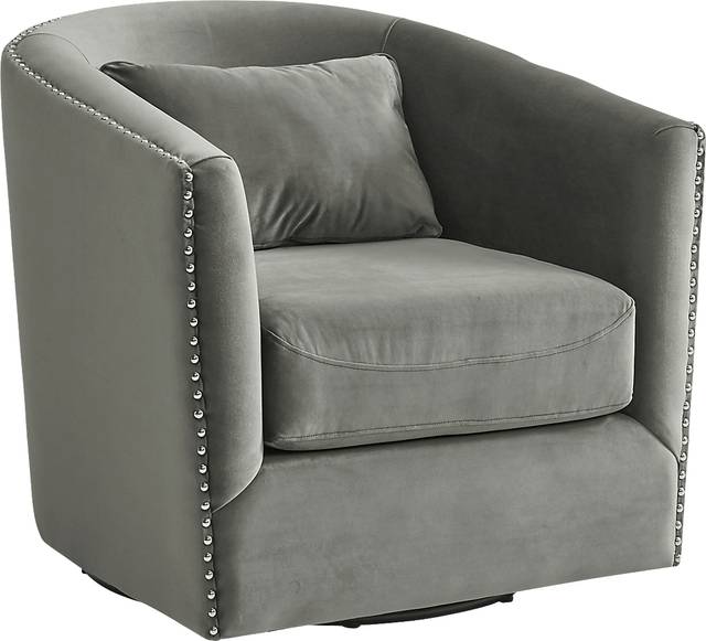 Albury Gray Swivel Chair - Thumbnail - Image 1