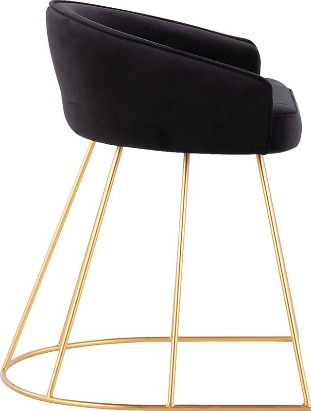 Alcanza Black Vanity Stool - Thumbnail - Image 2