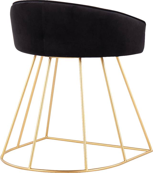Alcanza Black Vanity Stool - Thumbnail - Image 3