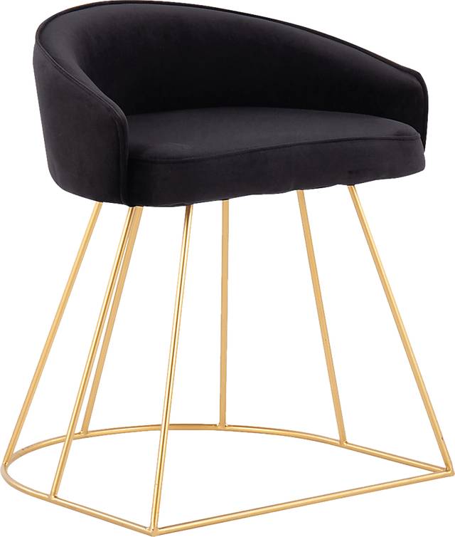 Alcanza Black Vanity Stool - Thumbnail - Image 1