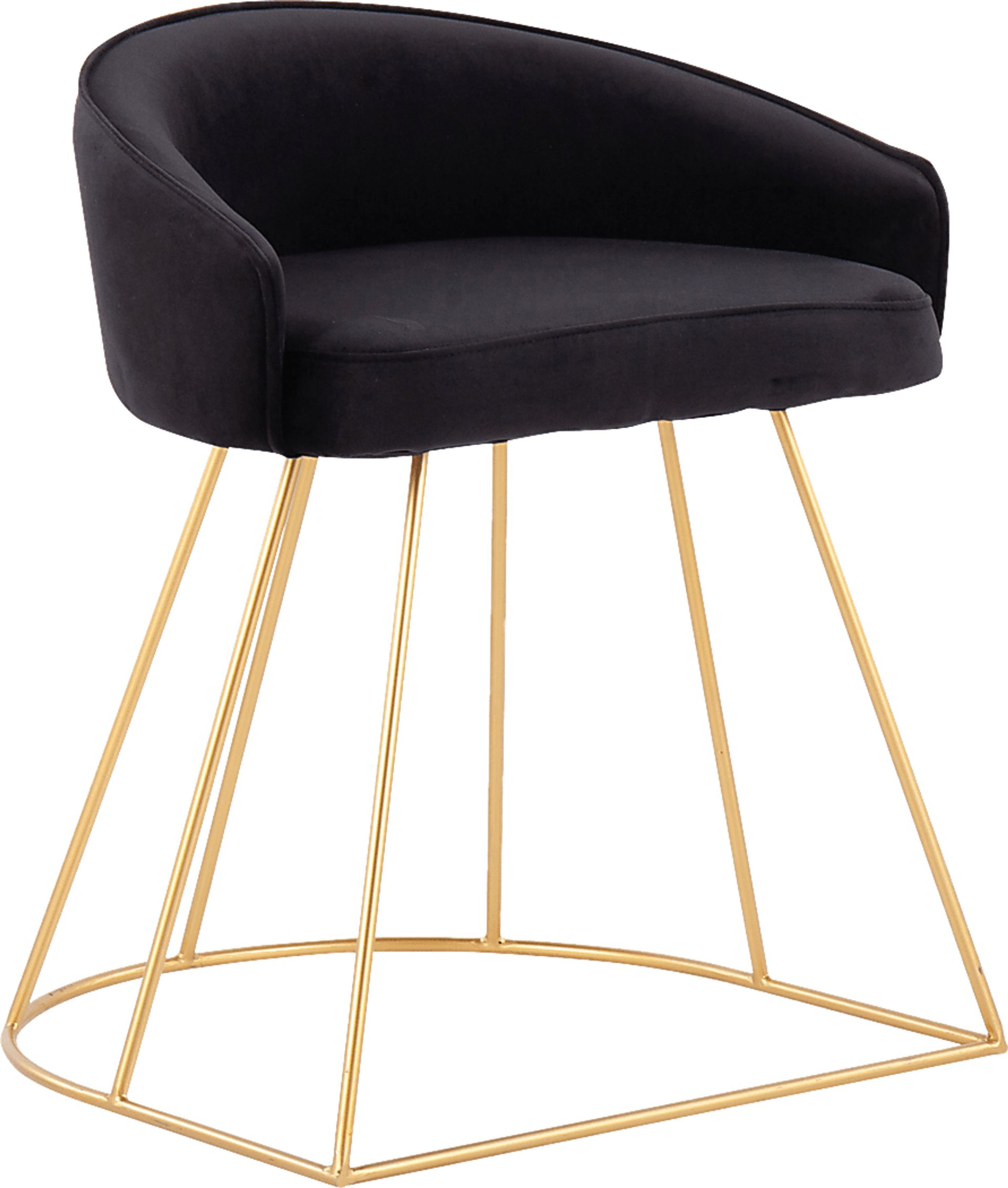 Alcanza Black Vanity Stool - Image 1