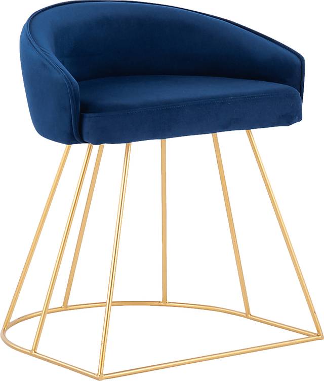 Alcanza Blue Vanity Stool - Thumbnail - Image 1
