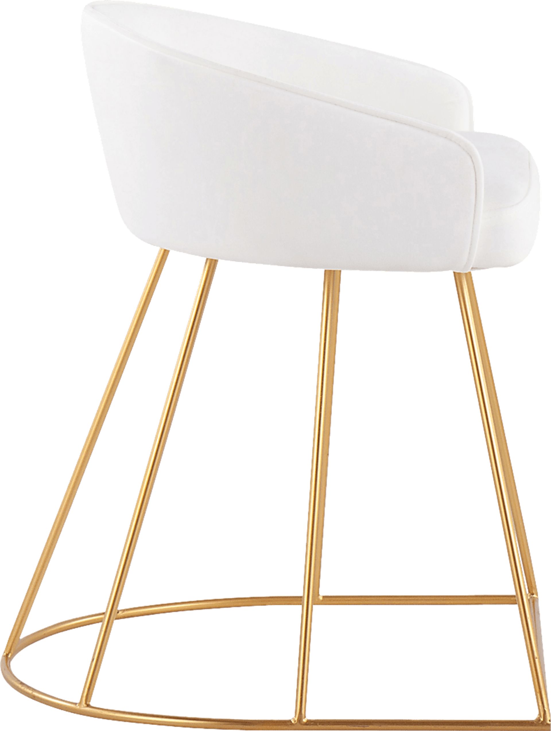Alcanza White Vanity Stool - Image 2