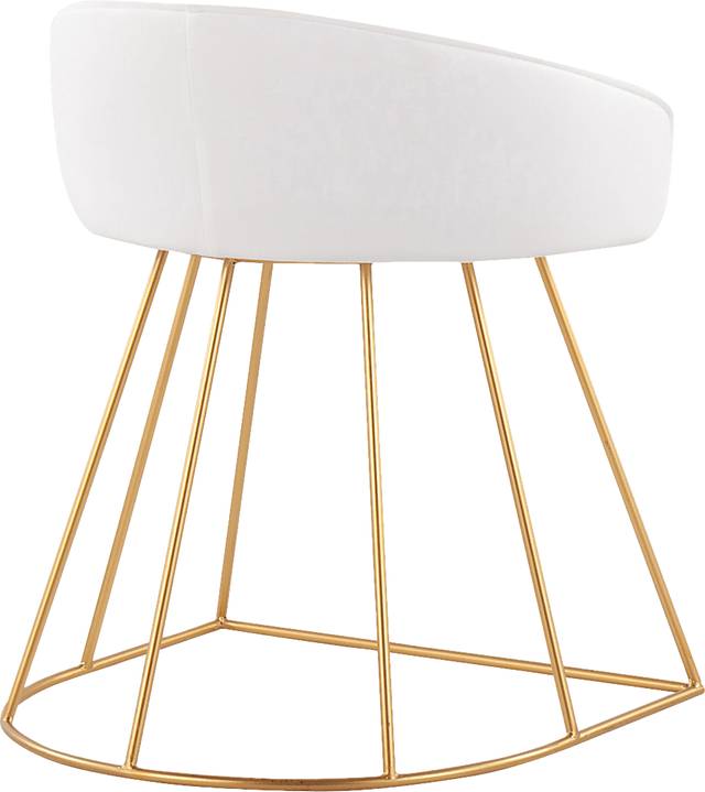 Alcanza White Vanity Stool - Thumbnail - Image 3
