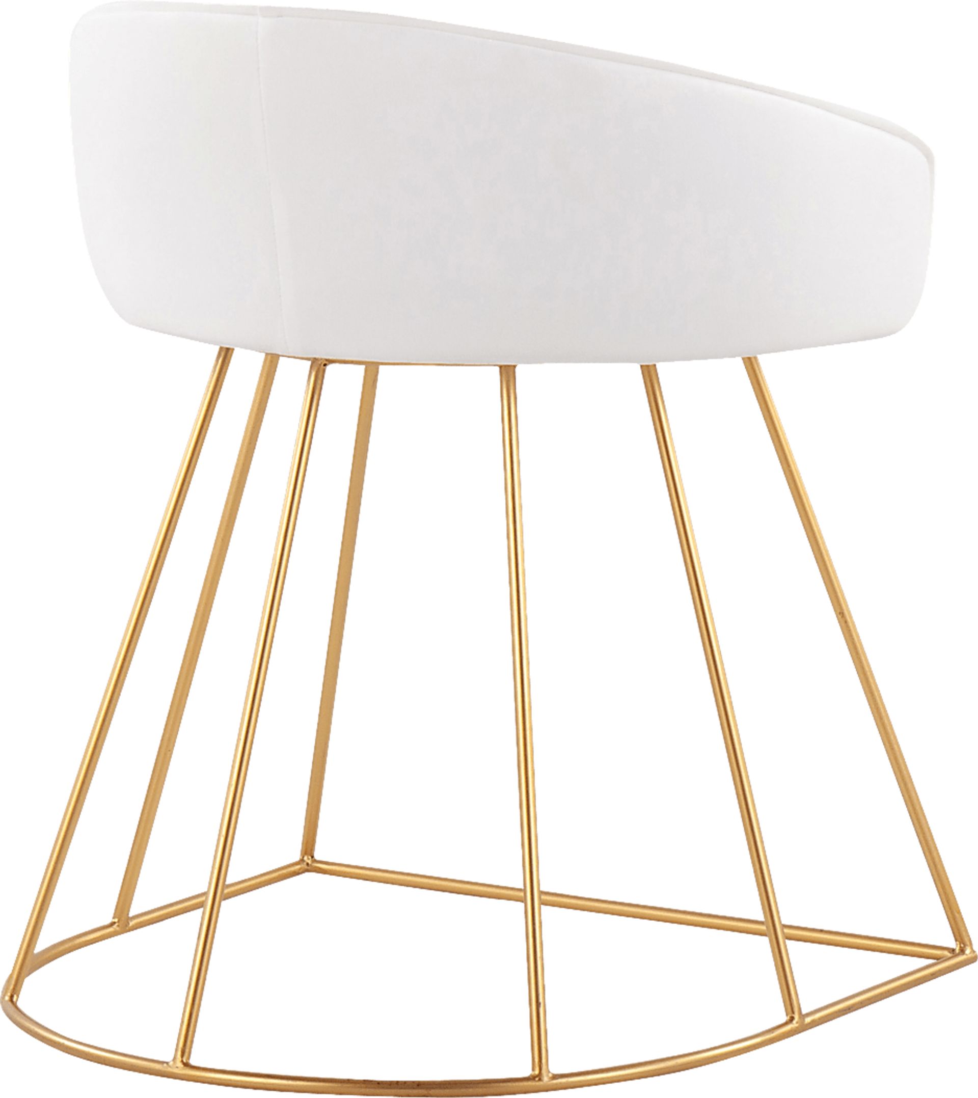 Alcanza White Vanity Stool - Image 3