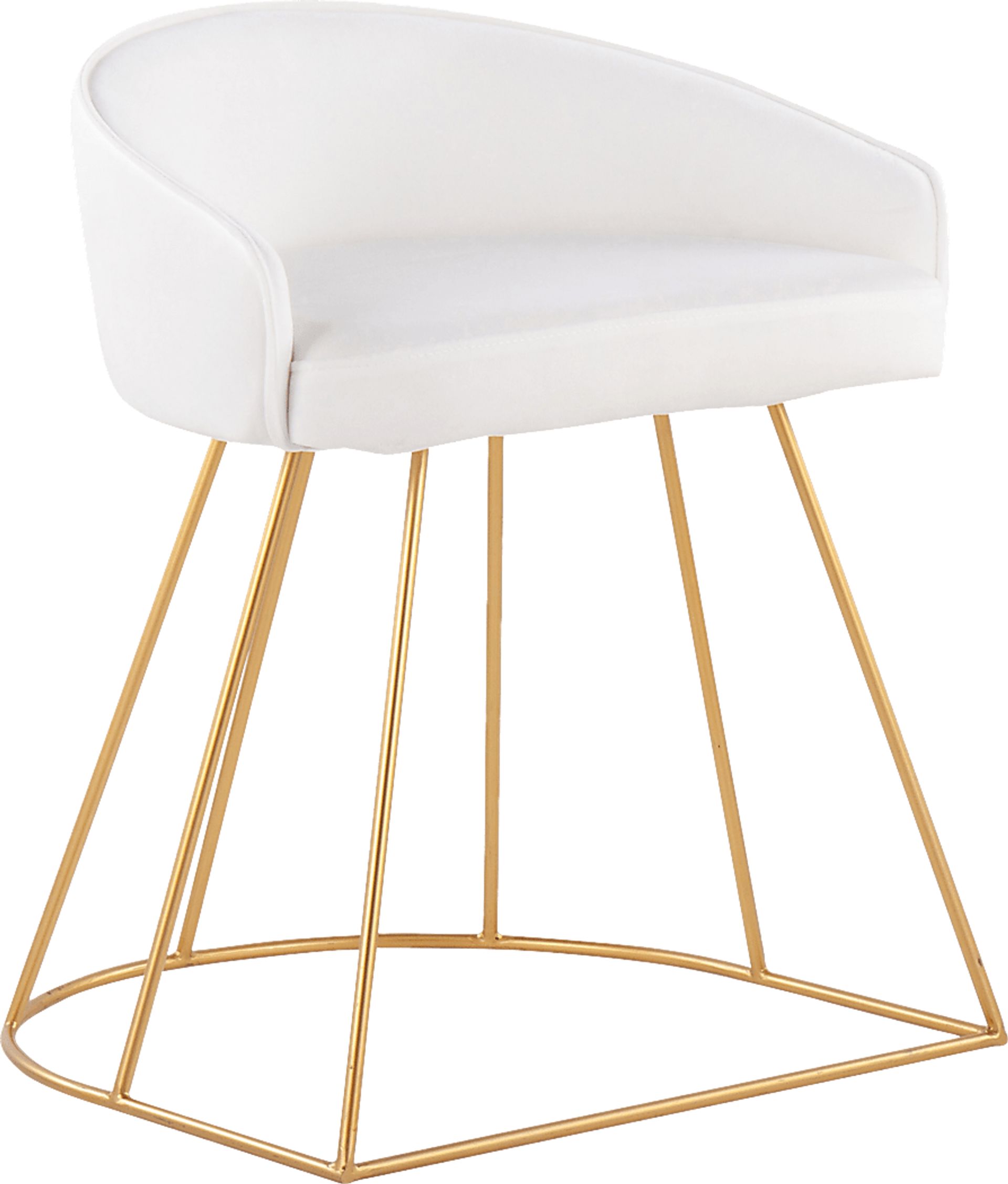 Alcanza White Vanity Stool - Image 1