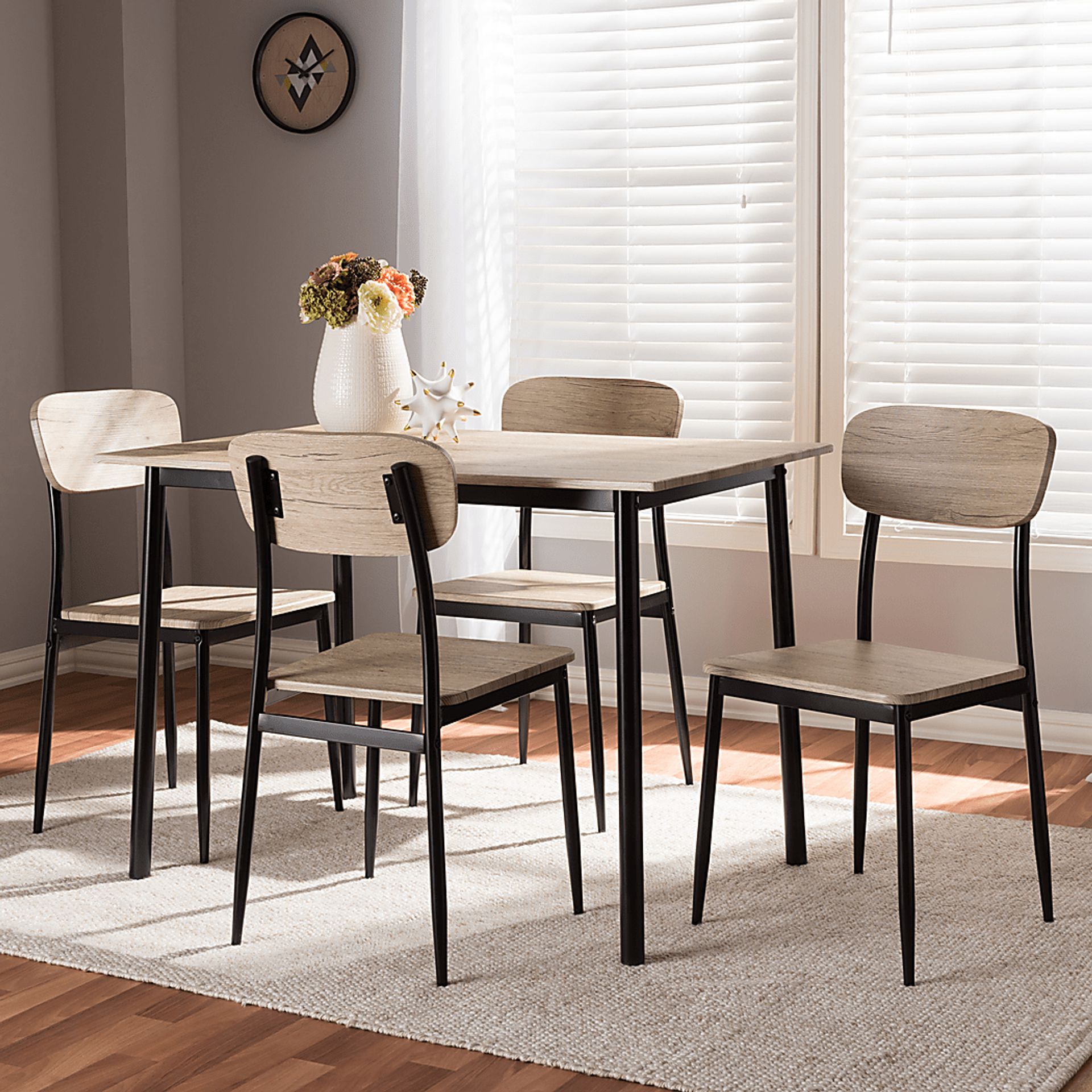 Alcler Brown 5 Pc Rectangle Dining Set - Image 2