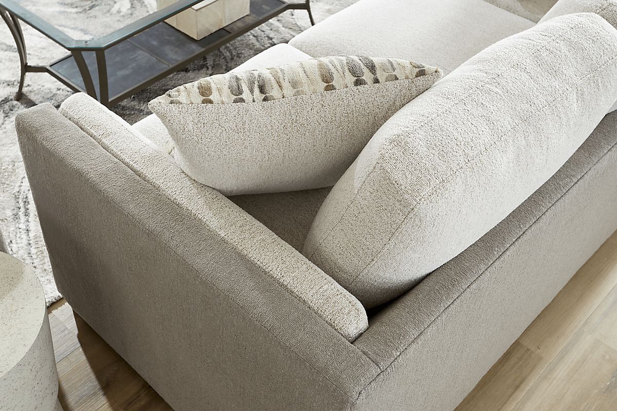Alcott 7 Pc Gray Chenille,Plush,Woven Fabric,Plush Living Room Set With ...