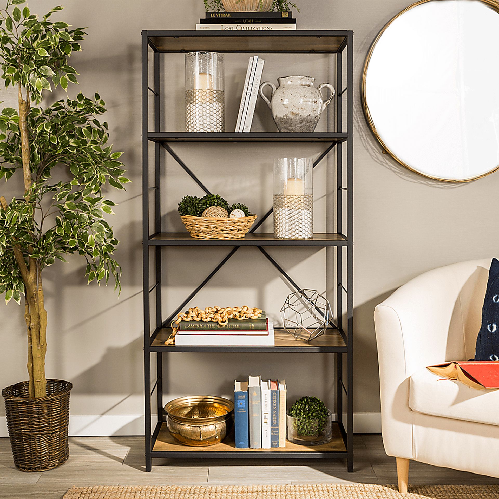 Alcott Oak Bookcase - Image 2