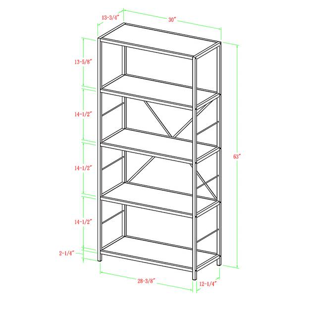 Alcott Walnut Bookcase - Thumbnail - Image 6