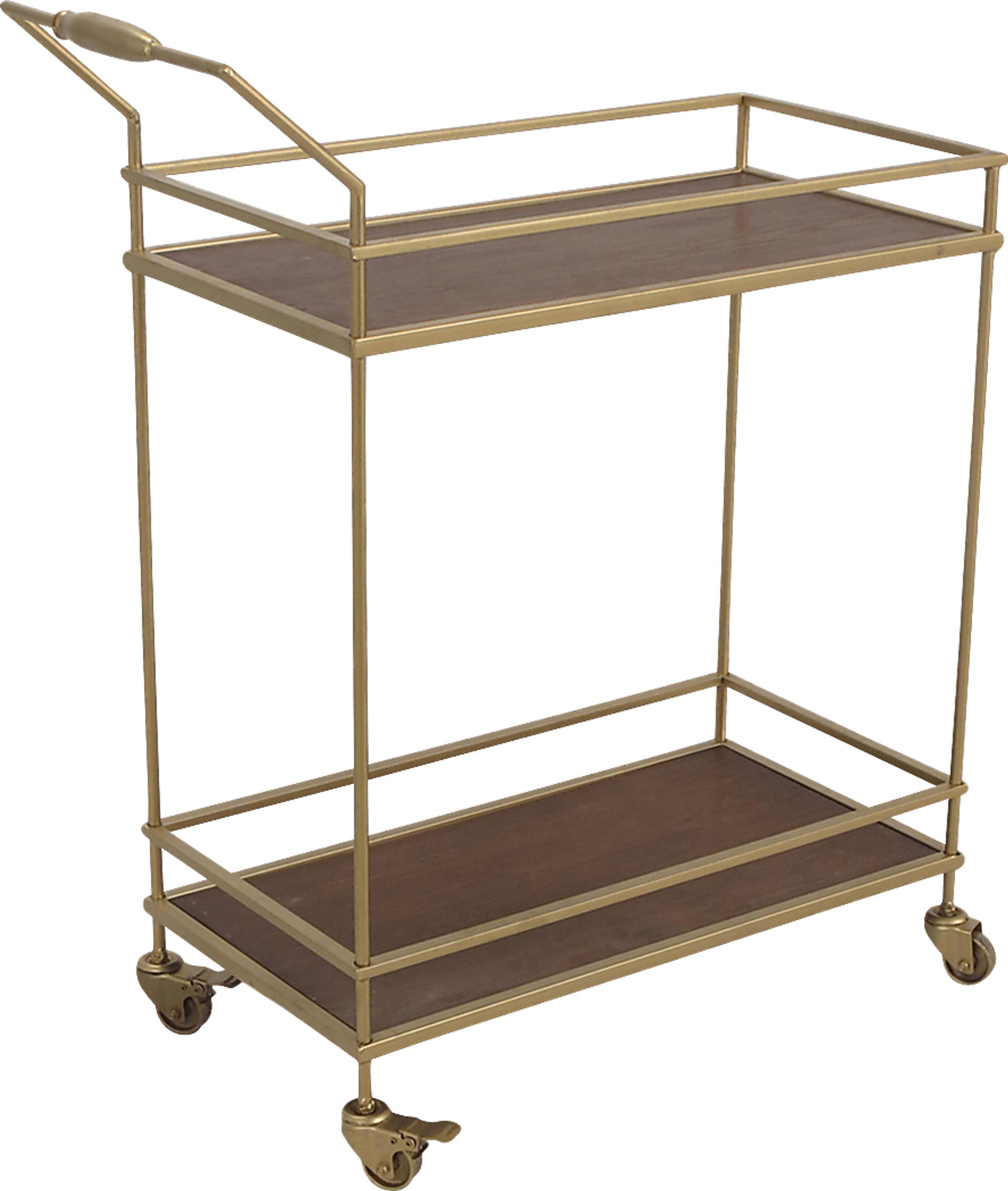 Aldape Brown Bar Cart - Image 1
