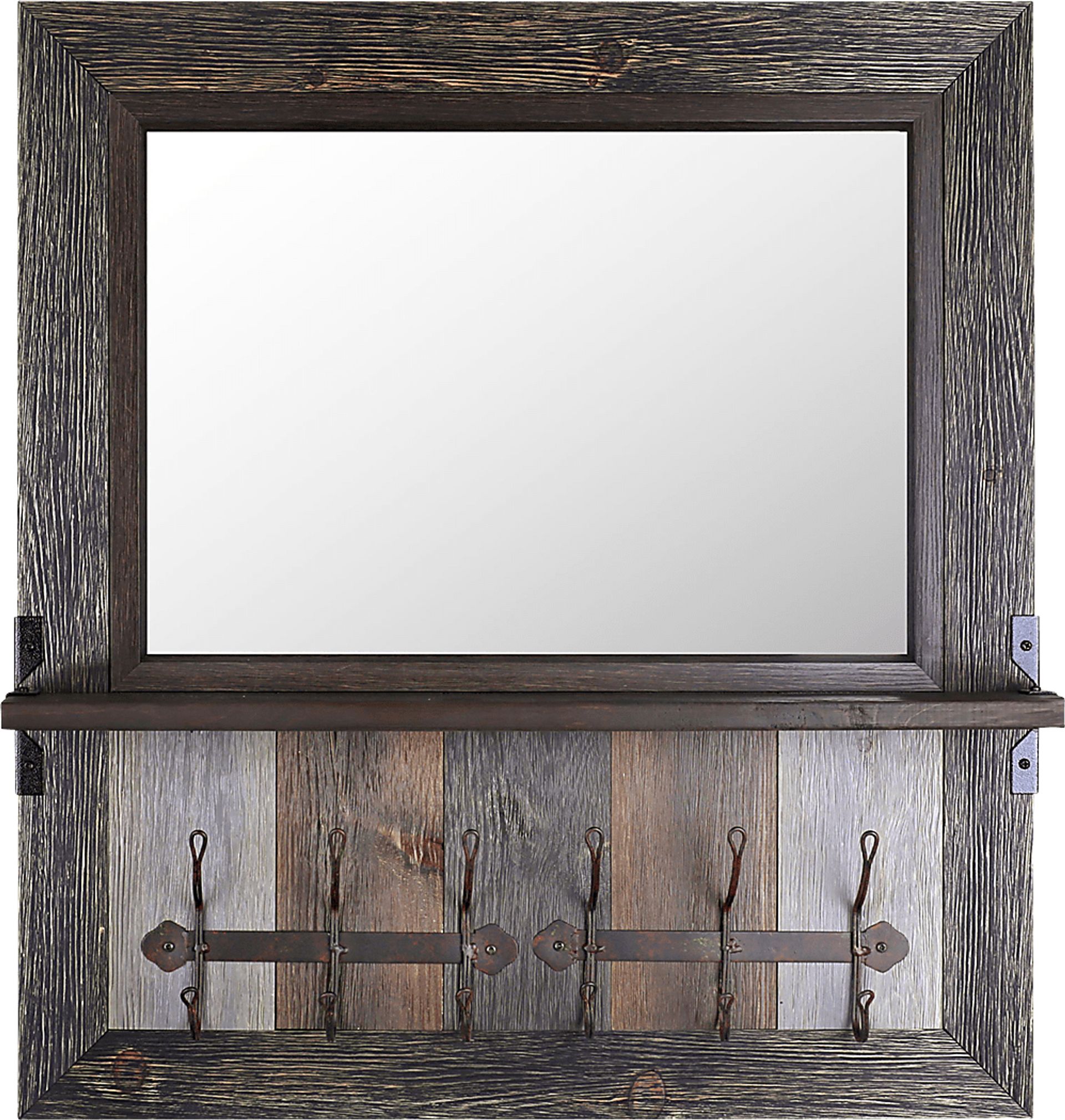 Aldburn Brown Coat Hanger Mirror - Image 1