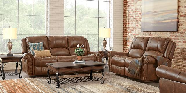 Alden Point Brown Reclining Loveseat - Thumbnail - Image 2