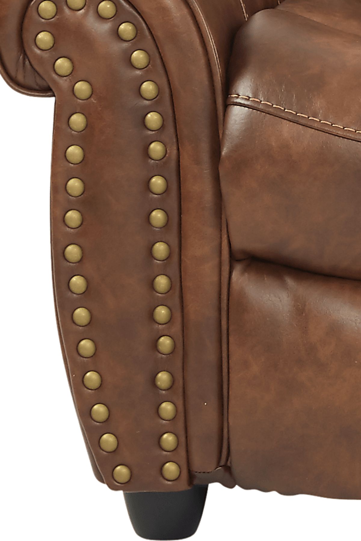 Alden Point Brown Polyester Fabric Glider Recliner Rooms to Go