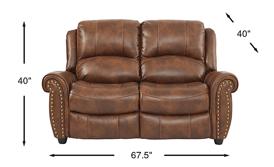 Alden Point Brown Loveseat