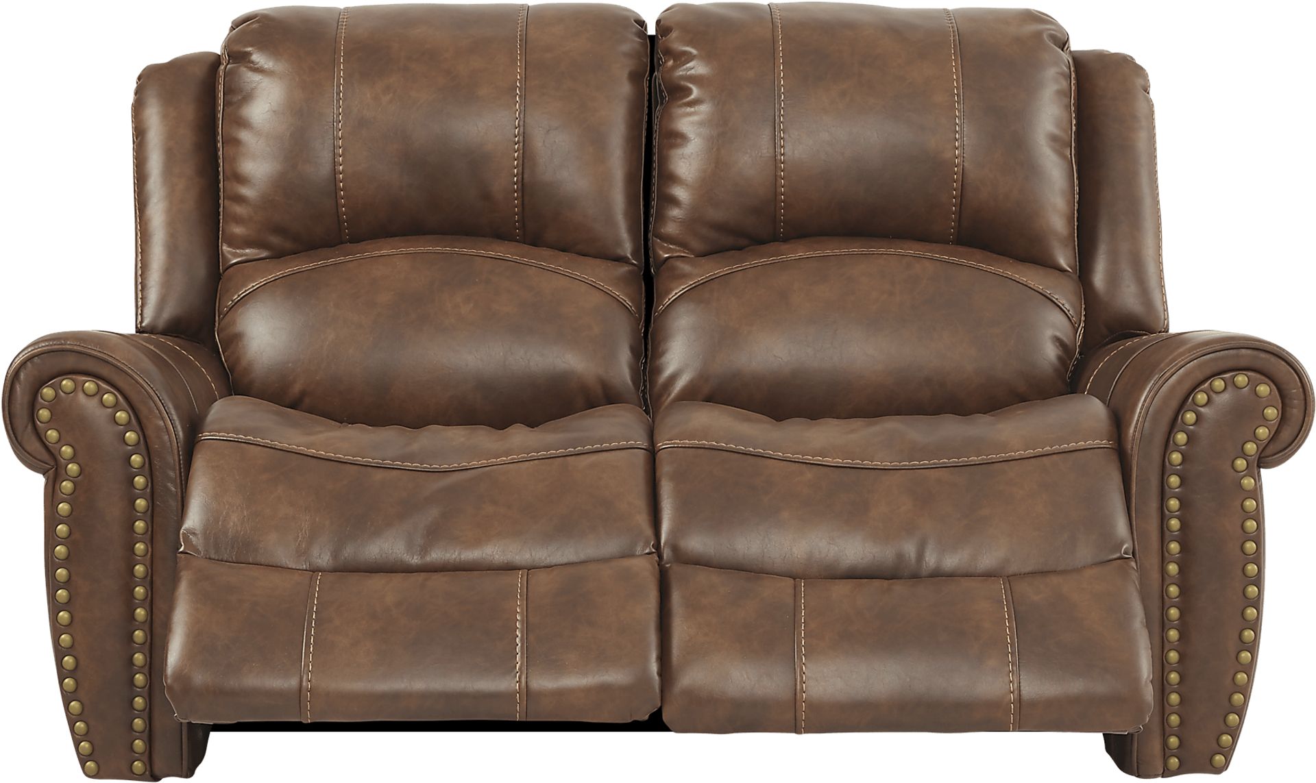 Alden Point Brown Power Reclining Loveseat - Image 1