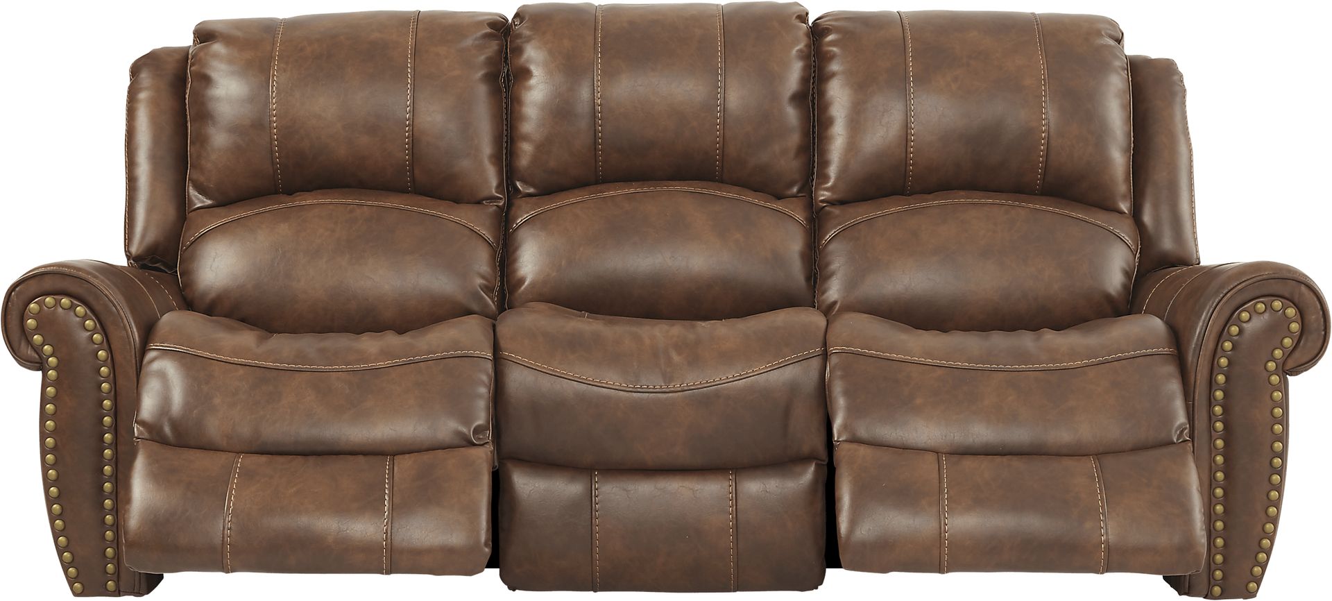 Alden Point Brown 5 Pc Living Room with Reclining Sofa - Image 5