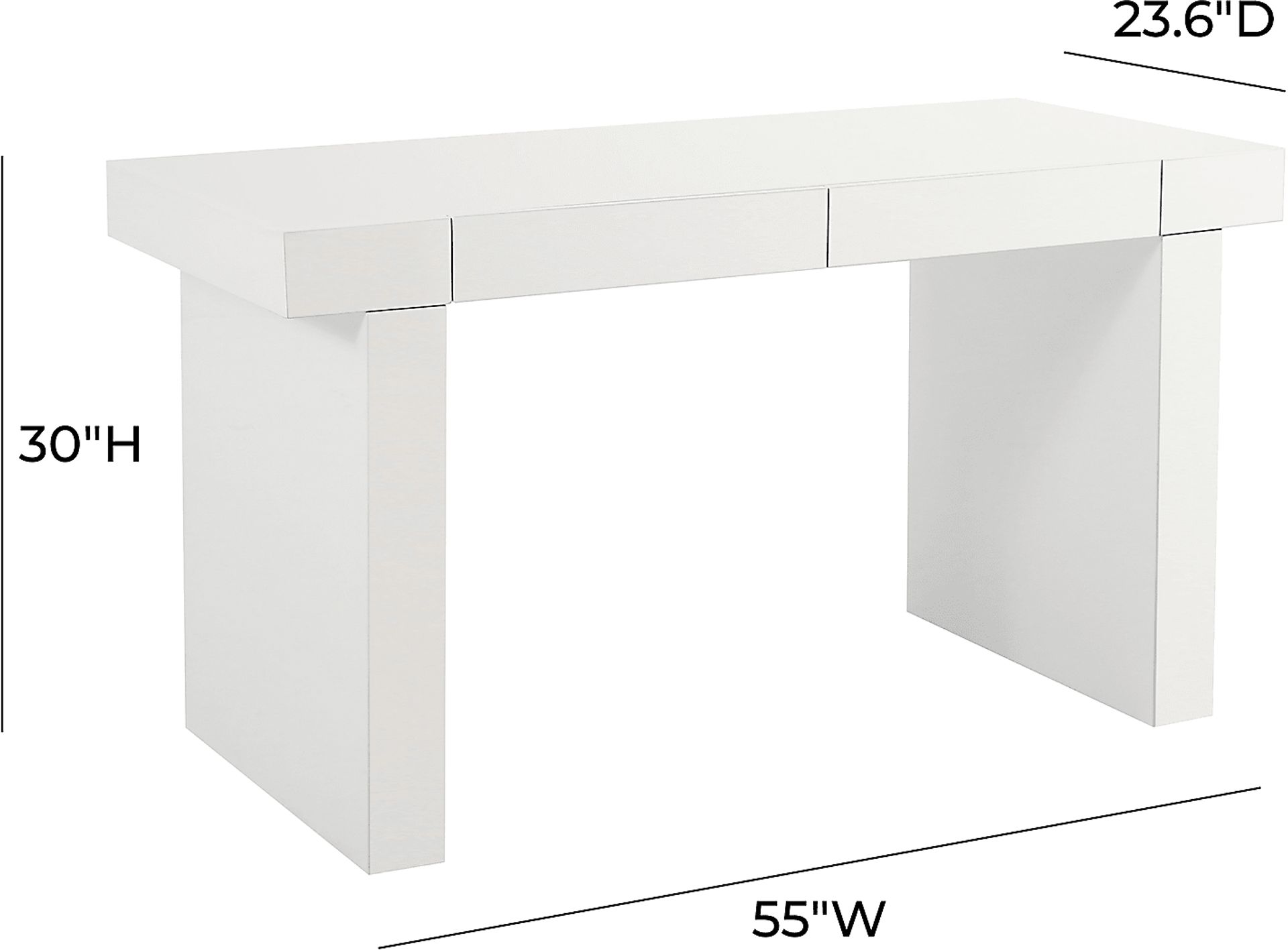 Aldenshire White Desk - Image 7
