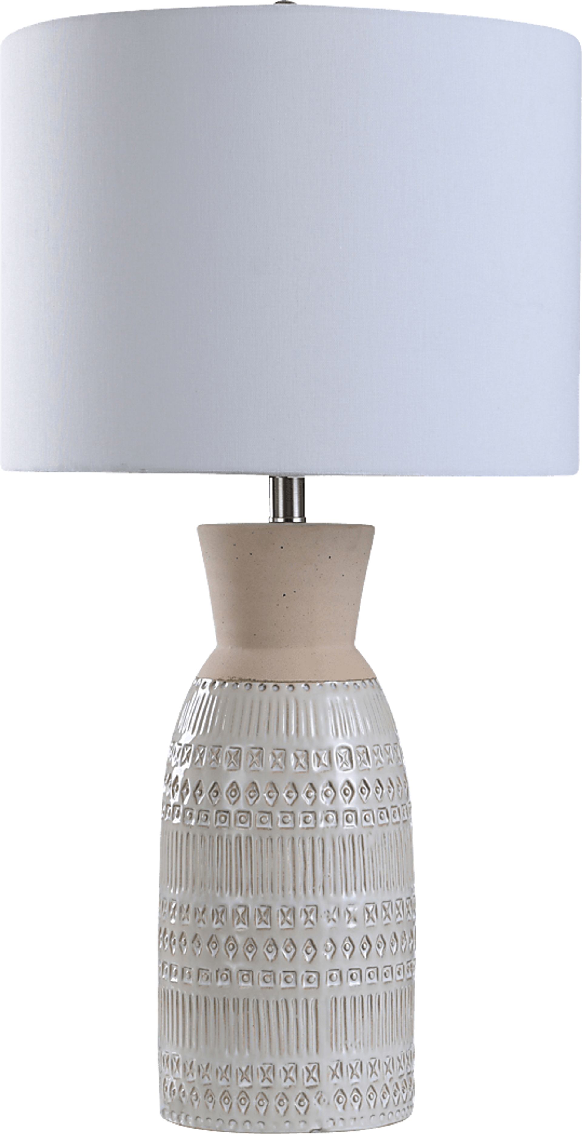 Alder Circle White Lamp - Image 1