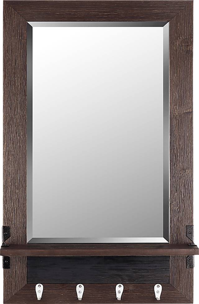 Alderbrae Brown Shelf Mirror - Thumbnail - Image 1