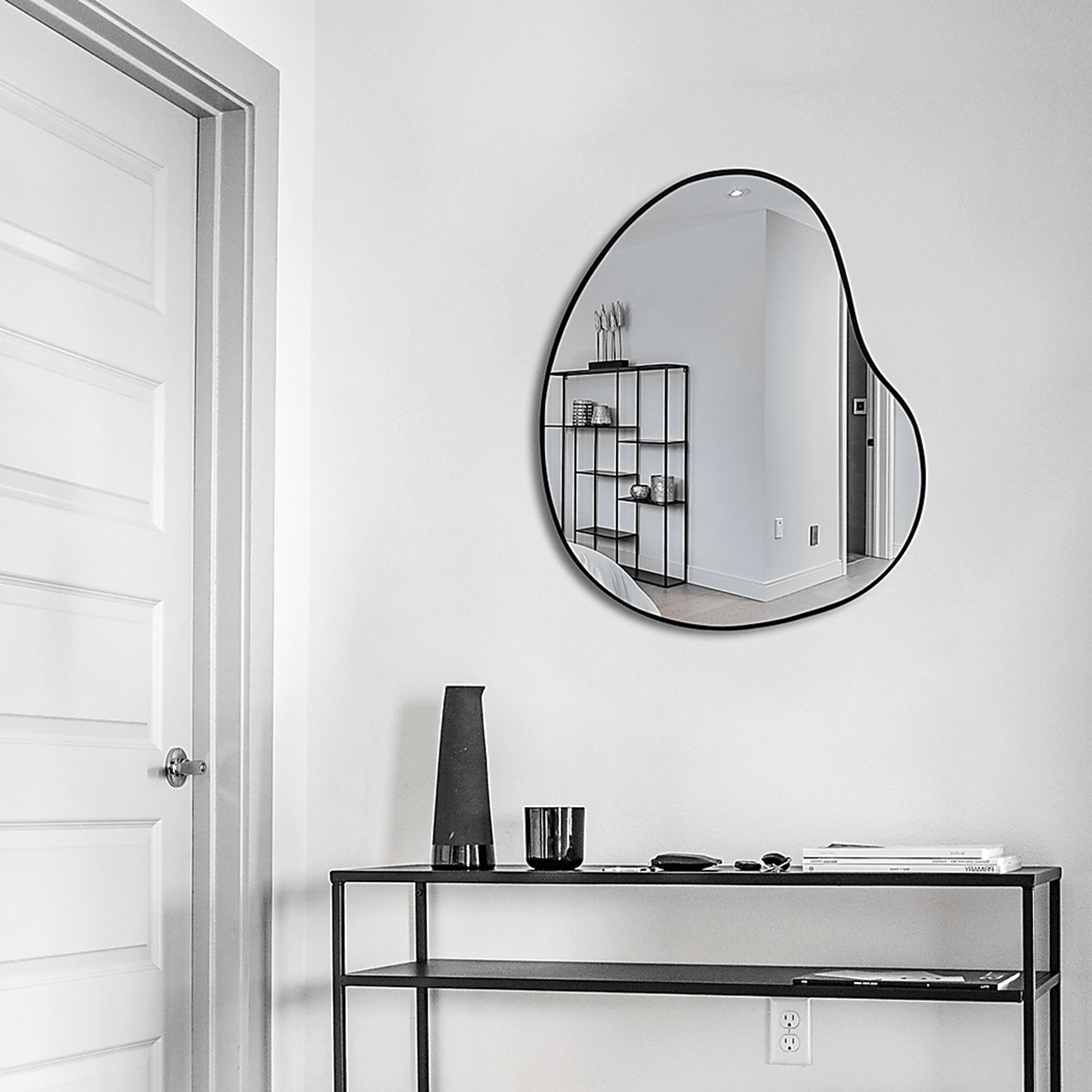 Aldercrest Black Irregular Wall Mirror - Image 2